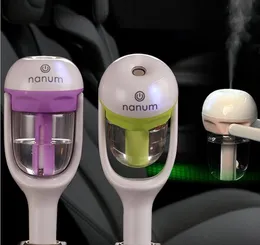 Nanum bilplugg luft luftfuktare renare, fordons essentiell olja ultraljud luftfuktare arom dimma bil doft diffusor