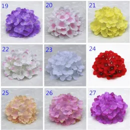 120pcsArtificial Flowers Christmas party Fashion Wedding Silk Artificial Hydrangea Flowers HEAD White Diameter 15cm Home Ornament Decoration