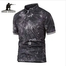 Abbigliamento tattico militare di marca MEGE Dropshipping Camicia da uomo Summer Army Camouflage Maglietta casual traspirante ad asciugatura rapida