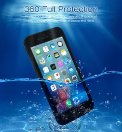 För iPhone 7 6 6s 8 Fodral Touchable Screen Vattentät Fodral För iPhone X 7 6s Plus Ultra Slim 360 Helt skyddande skal