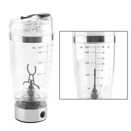 Automatyczna butelka Shaker Protein 450ml BPA Bezpłatne przenośne białko Vortex Mixer Cup Sports Butelki