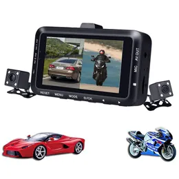 3-calowy DV168 1.0mp Motocykl DVR Wodoodporna Dual Dash Soczewscy Motocykl Motorbike Recorder Dash Camcorder Night Vision Motor Camera