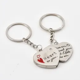 Hochzeitsgeschenke, solide Schlüsselanhänger, Herz-Liebhaber-Schlüsselanhänger, silberner Metall-Paar-Schlüsselanhänger, romantisches Valentinstagsgeschenk