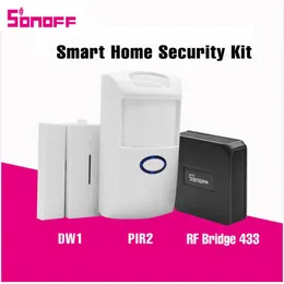 Sonoff RFブリッジ433MHz WifiワイヤレスシグナルコンバータPIR 2センサー/ DW1ドアウィンドウ警報センサー用スマートホームセキュリティキット