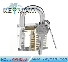 Clear Transparent Padlock Practice Lock - Locksmith Training Practice Lock for Beginners