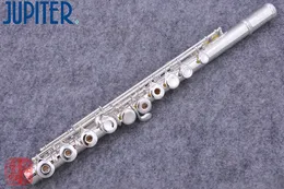 JFL-711 RBES 17 Holes Open C Key Flute Cupronickel Silver Plated Concert Flute With Case Cleaning Cloth Stick Gloves Padded Bag