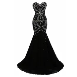 Prawdziwe zdjęcie Sexy Black Long Mermaid Prom Dresses 2018 Nowa Sweetheart Zroszony Party Suknia wieczorowa Luxury Robe de Soiree