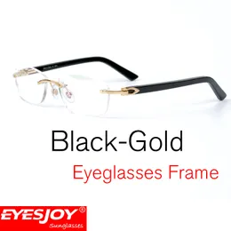 18K Gold Frame Eyeglasses Glossy Black Leag Luxury Fashion Men Grands Grases Myopia Eyeglasses Frames with Original Box CT5952143