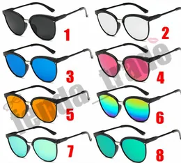 Lato 10 sztuk Cukierki Marka Designer Cat Eye Okulary Okulary Kobiety Moda Plastikowe Okulary przeciwsłoneczne Klasyczne Retro Outulos De Sol Gafas 8 Kolory