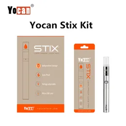 Arrival Yocan Stix Vape Pen Starter Kit Yocans E Cigarette Kits Ceramic Coil Voltage With 320mAh Battery Vapes Pens 100% Real