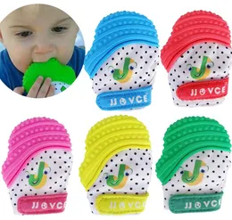 Baby Dot Dentição Luvas Mitt Ajustável BPA Livre Seguro Silicone Teether Brinquedo Mini Mitt Mastigável Luva de Presente Do Chuveiro de Bebê