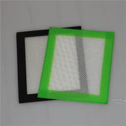 ノンスティックシリコーンマット11 * 8.5cm 14×11.5cmの耐熱シリコーンマットDab乾燥マットパッドDabberツールDHLのためのガラス繊維が付いているマットパッド