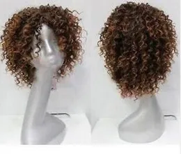 Frete grátis Novo peruca de moda de moda de alta qualidade VoUge Moda curta mistura marrom Curly feminina perucas para mulheres