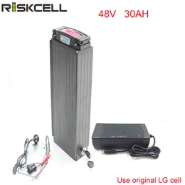 Lithium -Ionakku 48 V 30ah Ebike Batterie hintere Rack -Batterie 48 V 1000W Bafang Motor mit Rücklichtern für LG -Zellen