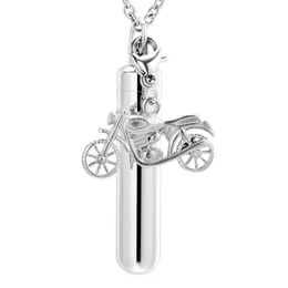 cremation Jewelry Pendant Hold Memorial Ashes Stainless Steel Cylinder Keepsake Urn Necklace
