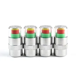 4PCS Car-Styling Car Tyre Tire Pressure Valve Stem Caps 2 4bar 36PSI Sensor Eye Air Alert Tire Pressure Monitoring Tools Kit2417