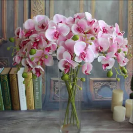 1 ADET 78 CM Phalaenopsis Yapay Orkide Çiçek Düğün Ev Dekorasyon için Dekoratif 6 Renkler Ipek Çiçekler Düğün Malzemeleri