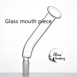 Glass mouth piece 14mm male Joint Length 136mm5 inch Glass Connecter for Glass Bongs Water Pipe