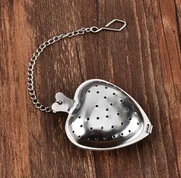 Stainless Steel Silver Heart Tea Strainer Ball Infuser Filter Herb Steeper High Quality Tea Infuser SN903