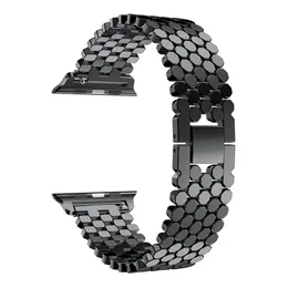 Sehen Sie sich Bands für Apfelstraps Fish Scale Metal Edelstahlband I Serie 1 2 3 4 mit Adapter -Stecker Band 40/44mm Q240514