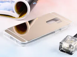 Mirror Case Electroplating Chrome Soft TPU Case Cover för iPhone X XR XS XS MAX 5S SE 6 6S PLUS 7 8 PLUS S6 S6 Edge S7 S7 Edge 100PCS / Lot