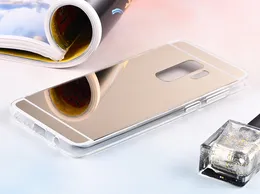 Mirror Case Galwaniczne Chrome Soft TPU Pokrywa skrzynki dla iPhone X XR XS XS MAX 5S SE 6 6S PLUS 7 8 Plus S6 S6 Edge S7 S7 Edge 100 sztuk / partia