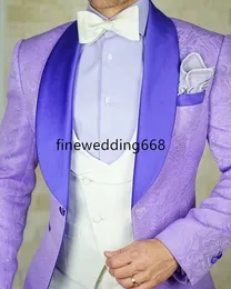 2021 Customize Classic Shawl Lapel One Button Wedding Groom Tuxedos Men Suits Wedding/Prom/Dinner Man Blazer(Jacket+Tie+Vest+Pants) 21