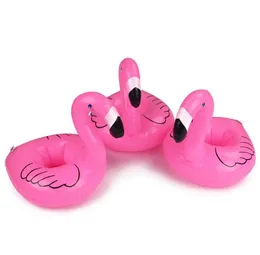 Flamingo Uppblåsbara dryck Botlle Holder Härliga Barn Bad Pool Floats Bar Kustar Floatation Devices Barn Bath Toy