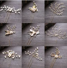 FORSEVEN Wedding Crystal Pearl Hair pins For Gold Bridal Hair Accessories Fashion Women Hair-Clips Many Wedding Hair Jewelry