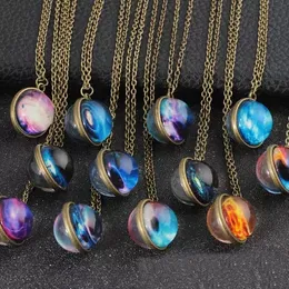 13 stilar Fancy Universe Mönster Pendants För Kvinnor Halsband Crystal Choker Designer Smycken Kedjor Xmas Mors Daggåvor