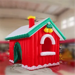 Casa inflável de Natal por atacado para a decoração de eventos de palco led de Natal, inflável fornecedor de disputa de boate