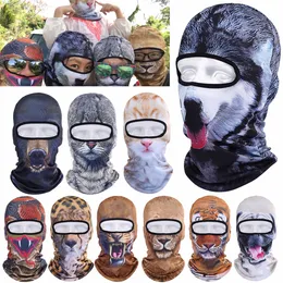 3D Animal Dog Cat Windproof Outdoor Bicycle Cycling Ski Halloween Hats Bicycle Protection Helmet Balaclava Full Face Mask