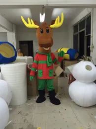 2018 Högkvalitativ Hot Christmas Deer Mascot Kostym Gullig Cartoon Clothing Factory Customized Private Custom