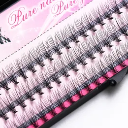 60st 6/8/10/12 / 14mm ympning Falska falska ögonfransar Individuella svarta långa klusterögon Lashe Extensions Makeup Tools Drop Shipping