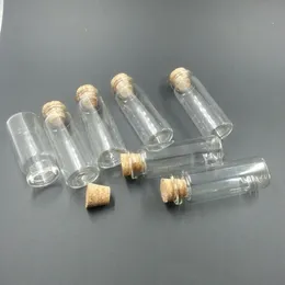 Small Glass Crafts Bottles With Corks Perfumes Bottles 100pcs 22*55*12.5mm 12ml