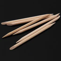 Wholesale Hot Sale 600x ORANGE WOOD CUTICLE STICKS HOOF PUSHER NAIL TOOL MANICURE PEDICURE NAIL ART