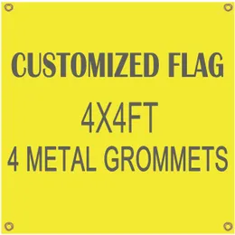 GroßhandelsDigitaldruck fertigte Flaggen-Fahnen-Fliegen-Entwurf 4x4ft 100D Polyester-Fahnen mit 4 Metallösen besonders an