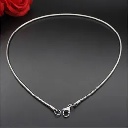 Wholesale Low Price 1MM Stainless Steel Snake Chain Necklace 18-24inches Fashion Jewelry for Men and Women Can Customize More Size Free Ship
