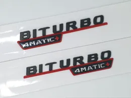 1pair Matte Black Chrome Turbo 4MATIC Biturbo 4matic Emblem Badge Fender Side Supercharge Logo Car Styling Sticker for Mercedes B205y