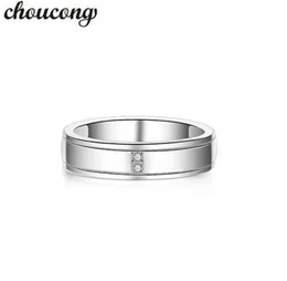 choucong nuovo moda uomo anello da dito 5A zircone Cz argento sterling 925 maschio emgagement fede nuziale anello per regalo padre