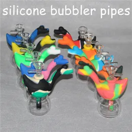 1pcs Smoking Martian Travel Mini Bongs Hookahs Blunt Bong Bubbler Joint Smoke Bubble Small Water Pipe