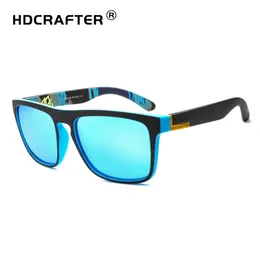Big Size Polarized Sunglasses For Men 56mm D731 Square Sun glasses UV400 Resin Glasses Hdcrafter Sport Driving Eyewear With Case257W