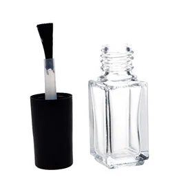 5 ml transparent glas nagellack flaska makeup verktyg polska tomma kosmetiska behållare nagelglasflaska med borste