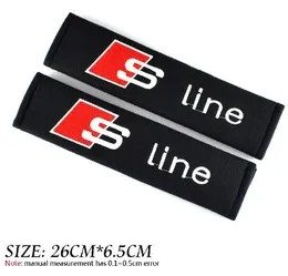 Seat Belt Case Auto Stickers For Audi S line SLine A4 B6 A6 C7 A3 8V B8 A6 C5 B7 B5 C6 Q5 A5 Accessories Cotton Car-Styling