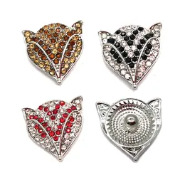 Высокое качество fox W140 18 мм 20 мм горный хрусталь металлические кнопки для оснастки кнопка браслет ожерелье ювелирные изделия для женщин серебряные ювелирные изделия