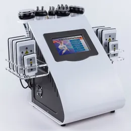 Multifunktion Slimming Machine 6 In1 40K Ultraljudslettkavitation 8 kuddar llllt lipo laser vakuum rf hudvårdssalon spa utrustning