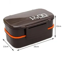創造的ITのランチタイム1410ml二重層プラスチックランチボックス電子レンジ大容量ランチBento Box Lunchbox