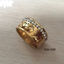 2018 zircon rostfritt stål titan ring för män kvinnor CZ Crystal ring band smycken anpassade tillbehör