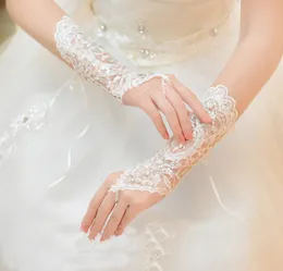 Guanti Lunghi In Pizzo Floreale Yolev Per Donna: Extra Lunghi Fino Al Gomito (50 Cm), Eleganti Per Sposa, Matrimonio, Feste, Colore Rosso - 3