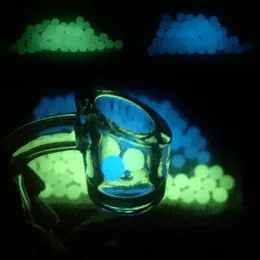 New 6mm 8mm Clear Luminous Quartz Pearls Ball Luminous Glowing Blue Green Clear Quartz Pearl For Quartz Banger Nails Glass Bongs Dab Rigs